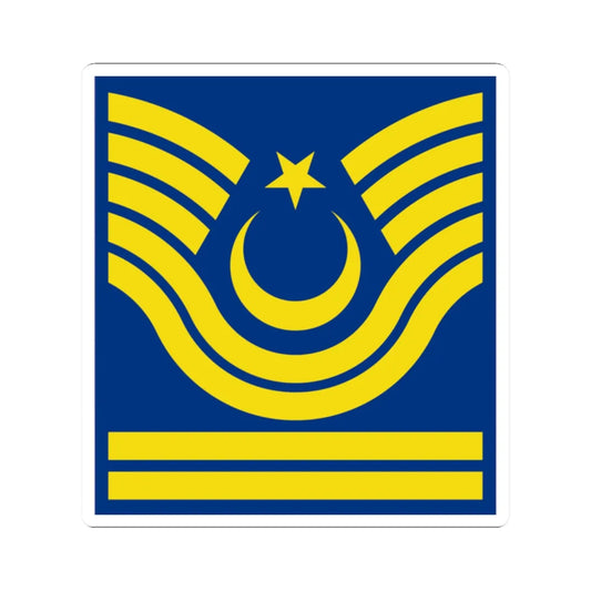 Turkey air force OR 9 (Turkey) (Military Rank) STICKER Vinyl Kiss-Cut Decal 2 Inch White - The Sticker Space