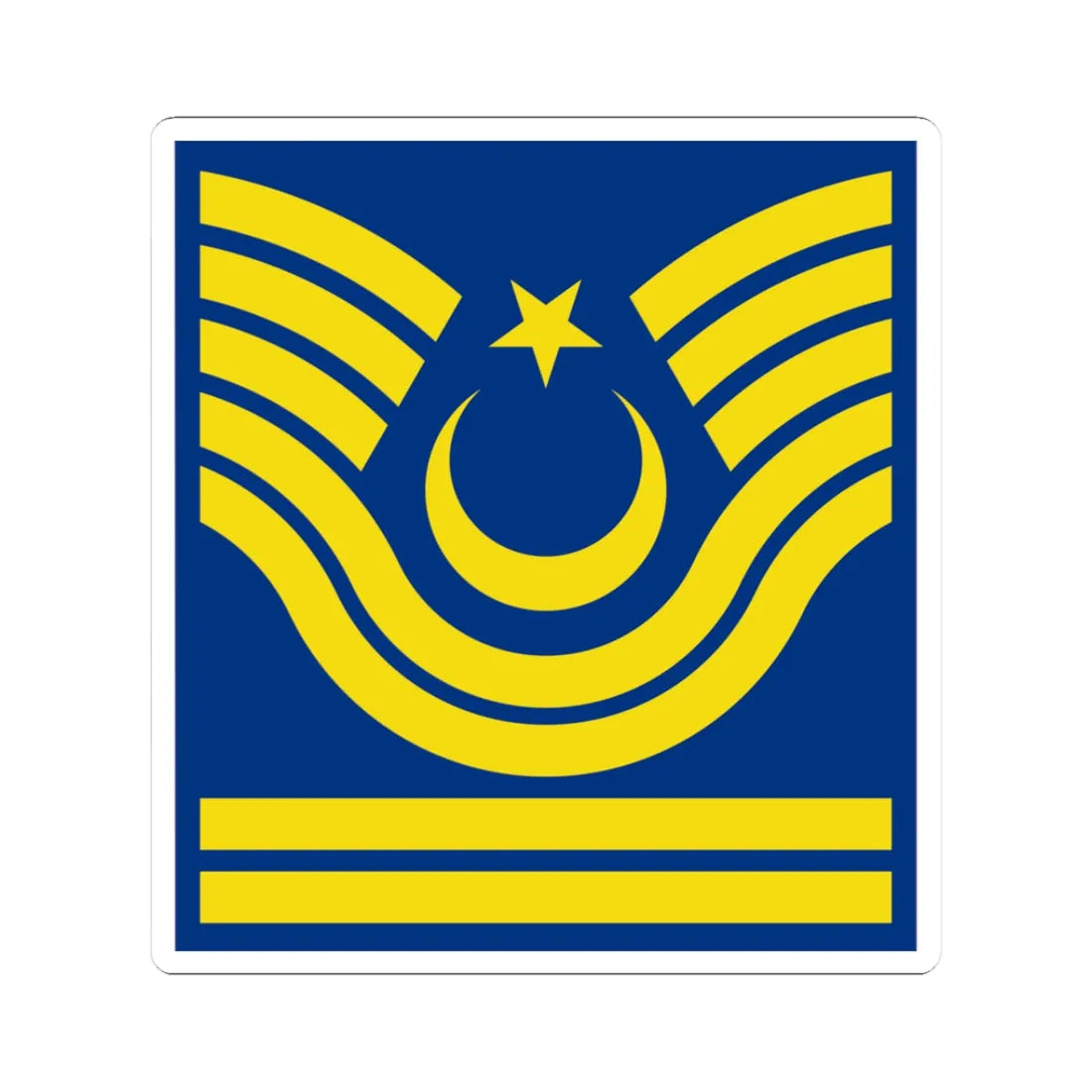 Turkey air force OR 9 (Turkey) (Military Rank) STICKER Vinyl Kiss-Cut Decal 3 Inch White - The Sticker Space