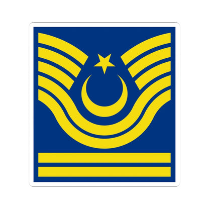 Turkey air force OR 9 (Turkey) (Military Rank) STICKER Vinyl Kiss-Cut Decal 3 Inch White - The Sticker Space