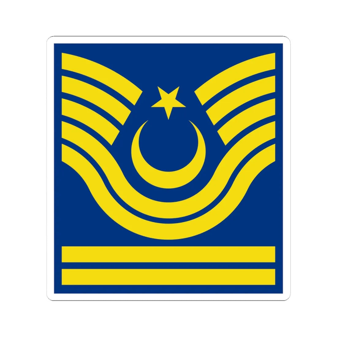 Turkey air force OR 9 (Turkey) (Military Rank) STICKER Vinyl Kiss-Cut Decal 4 Inch White - The Sticker Space