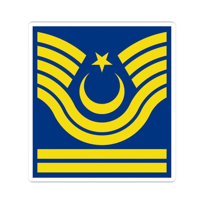 Turkey air force OR 9 (Turkey) (Military Rank) STICKER Vinyl Kiss-Cut Decal 4 Inch White - The Sticker Space