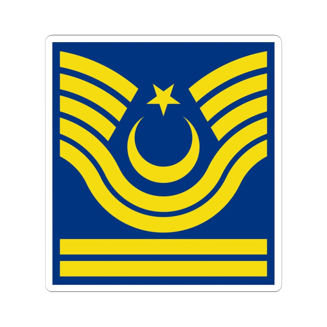 Turkey air force OR 9 (Turkey) (Military Rank) STICKER Vinyl Kiss-Cut Decal 6 Inch White - The Sticker Space