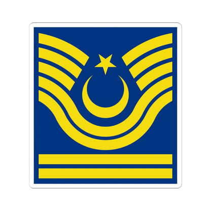 Turkey air force OR 9 (Turkey) (Military Rank) STICKER Vinyl Kiss-Cut Decal 6 Inch White - The Sticker Space