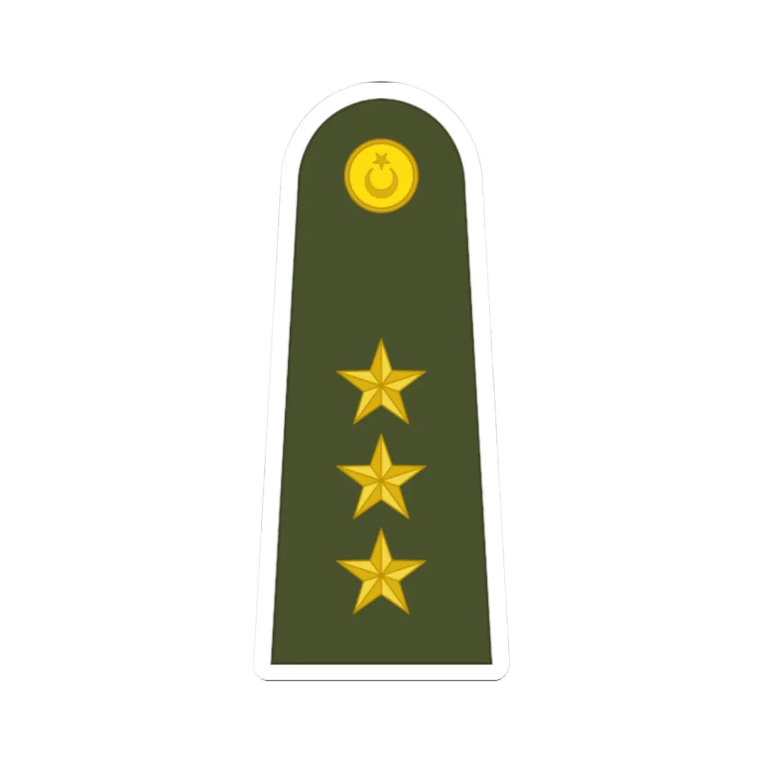 Turkey army OF 2 (Turkey) (Military Rank) STICKER Vinyl Kiss-Cut Decal 2 Inch White - The Sticker Space