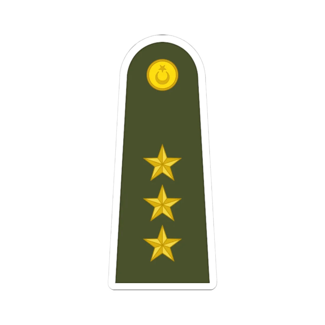 Turkey army OF 2 (Turkey) (Military Rank) STICKER Vinyl Kiss-Cut Decal 3 Inch White - The Sticker Space