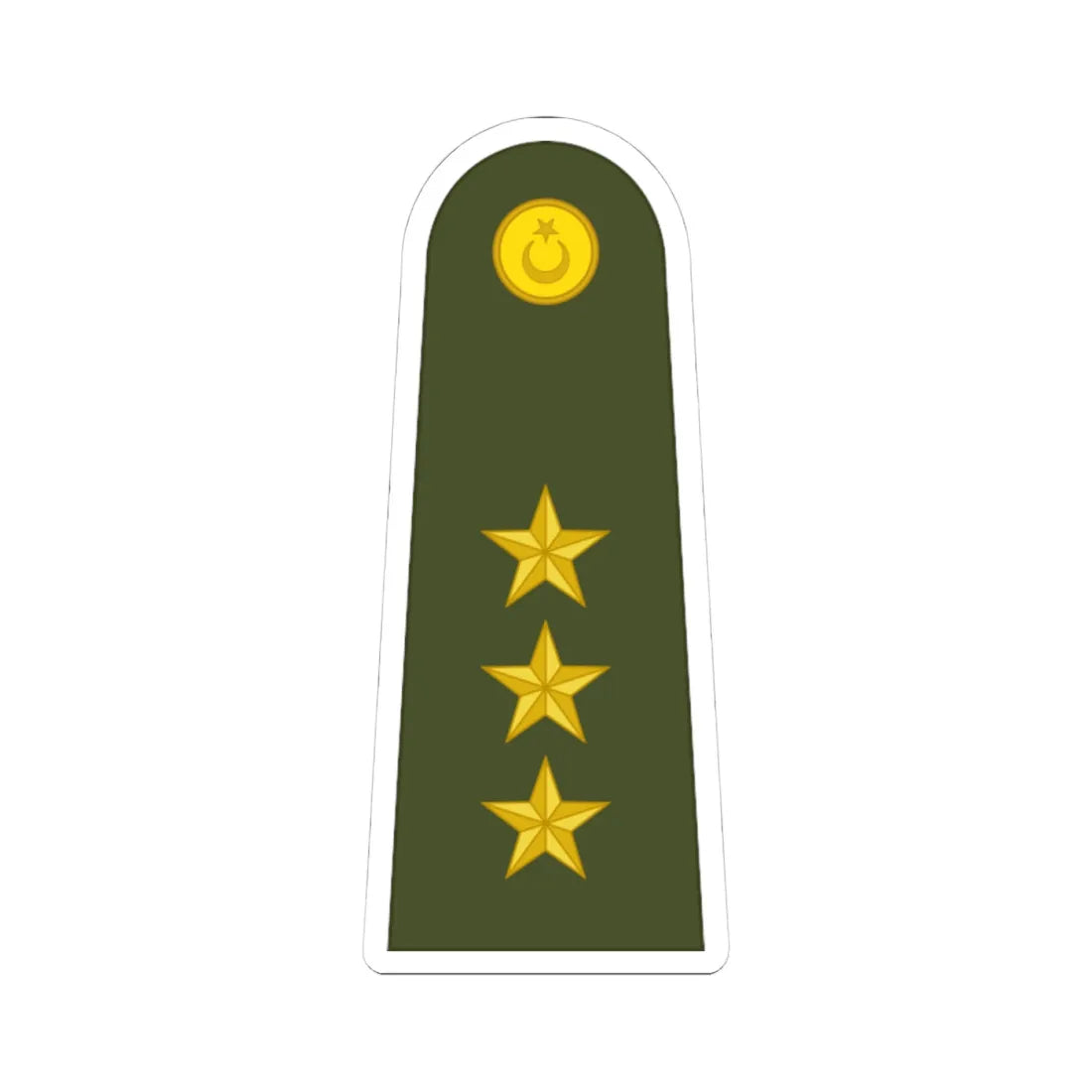 Turkey army OF 2 (Turkey) (Military Rank) STICKER Vinyl Kiss-Cut Decal 4 Inch White - The Sticker Space