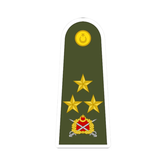 Turkey army OF 8 (Turkey) (Military Rank) STICKER Vinyl Kiss-Cut Decal 2 Inch White - The Sticker Space