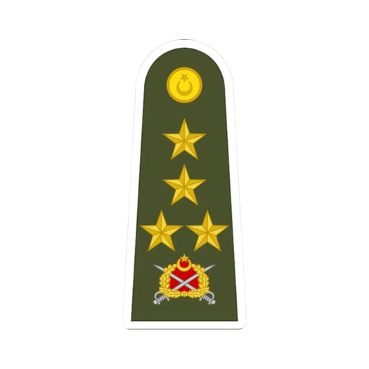 Turkey army OF 9a (Turkey) (Military Rank) STICKER Vinyl Kiss-Cut Decal 2 Inch White - The Sticker Space