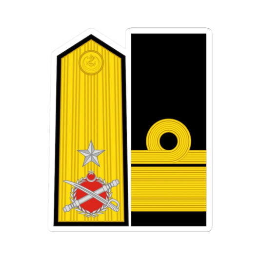 Turkey Navy OF 6 collected (Turkey) (Military Rank) STICKER Vinyl Kiss-Cut Decal 2 Inch White - The Sticker Space