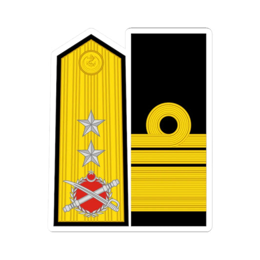 Turkey Navy OF 7 collected (Turkey) (Military Rank) STICKER Vinyl Kiss-Cut Decal 2 Inch White - The Sticker Space