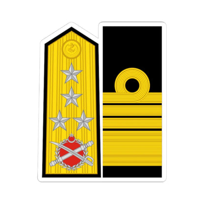 Turkey Navy OF 9a collected (Turkey) (Military Rank) STICKER Vinyl Kiss-Cut Decal 4 Inch White - The Sticker Space