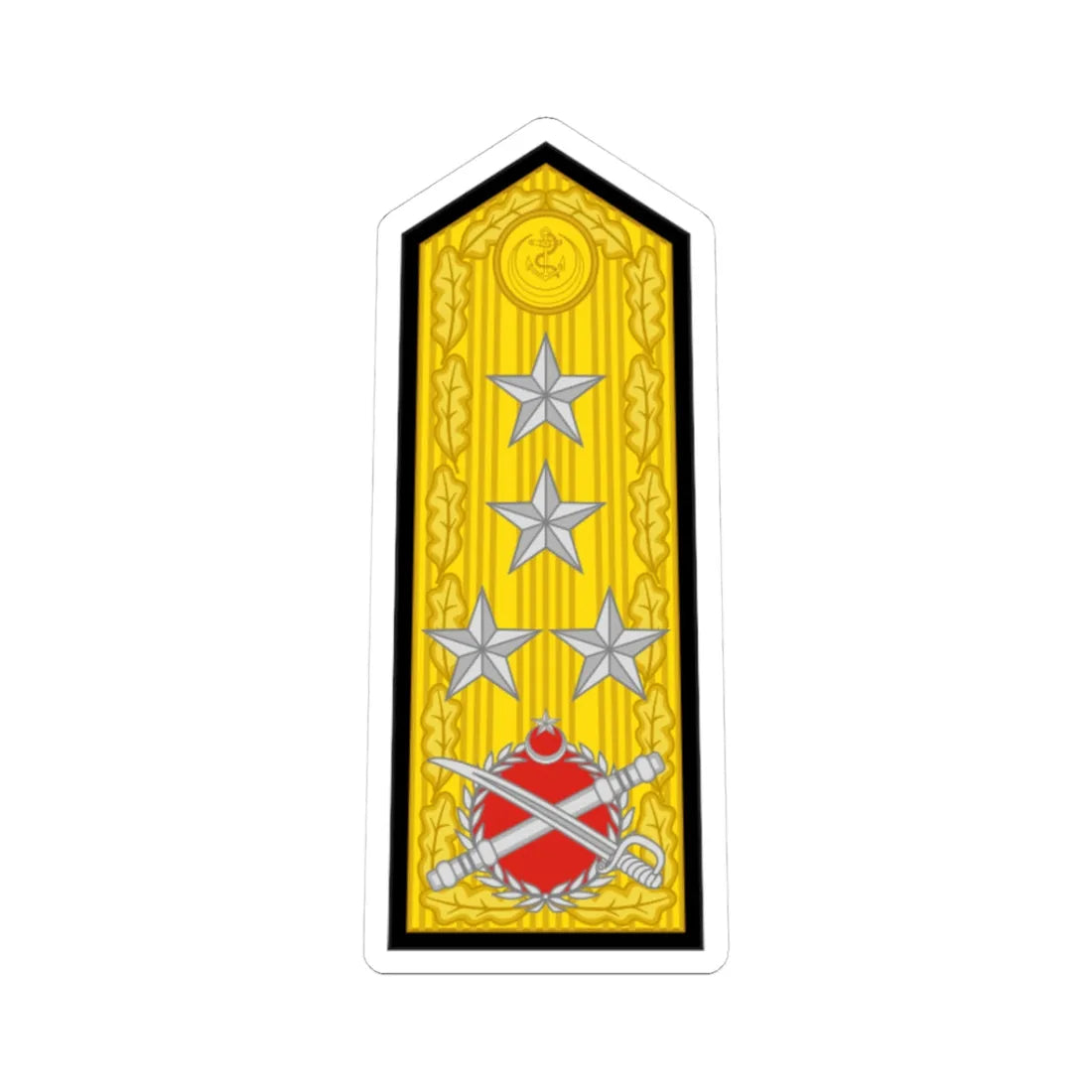 Turkey navy OF 9b (Turkey) (Military Rank) STICKER Vinyl Kiss-Cut Decal - The Sticker Space