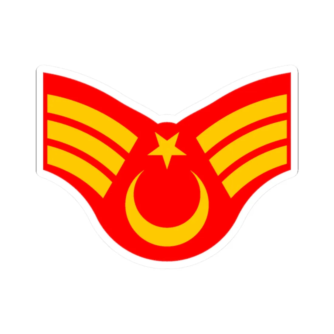 Turkish Cypriot Security Force OR 5b (Cyprus) (Military Rank) STICKER Vinyl Kiss-Cut Decal 2 Inch White - The Sticker Space