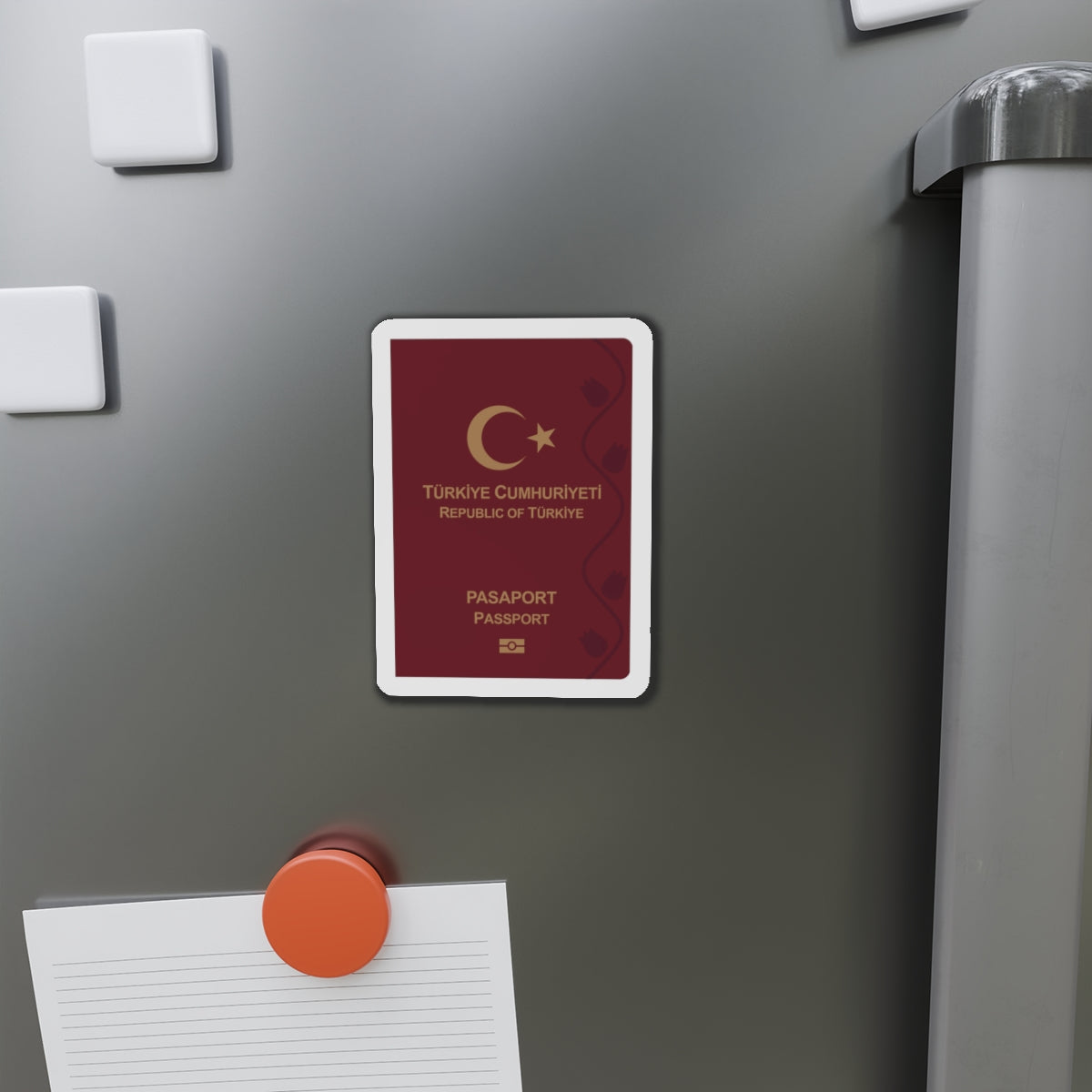 Turkish Passport - Die-Cut Magnet-The Sticker Space