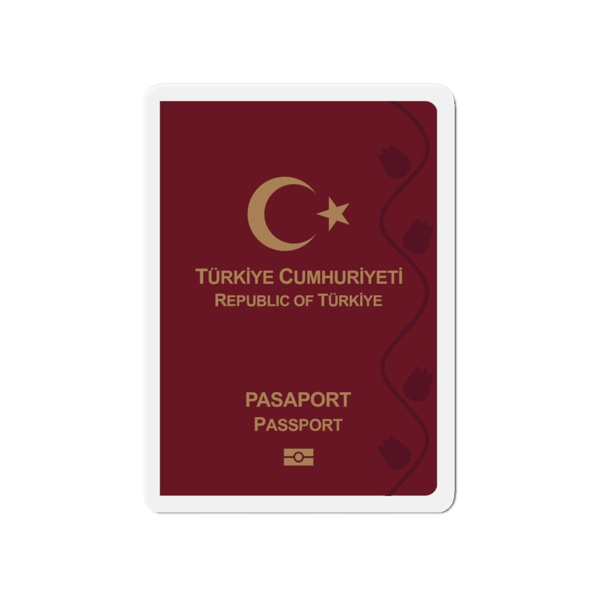 Turkish Passport - Die-Cut Magnet-4" x 4"-The Sticker Space