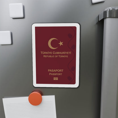 Turkish Passport - Die-Cut Magnet-The Sticker Space