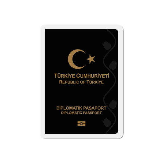 Turkish Passport (Diplomatic) - Die-Cut Magnet-6 × 6"-The Sticker Space