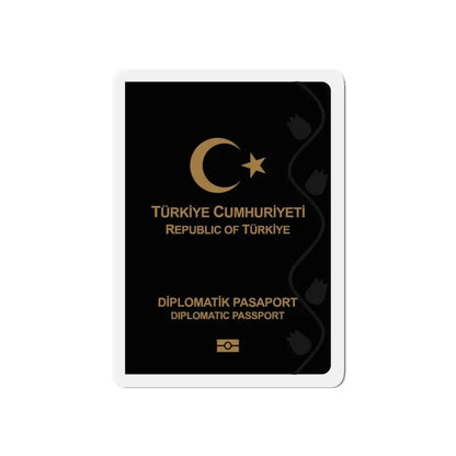 Turkish Passport (Diplomatic) - Refrigerator Magnet 6 Inch - The Sticker Space