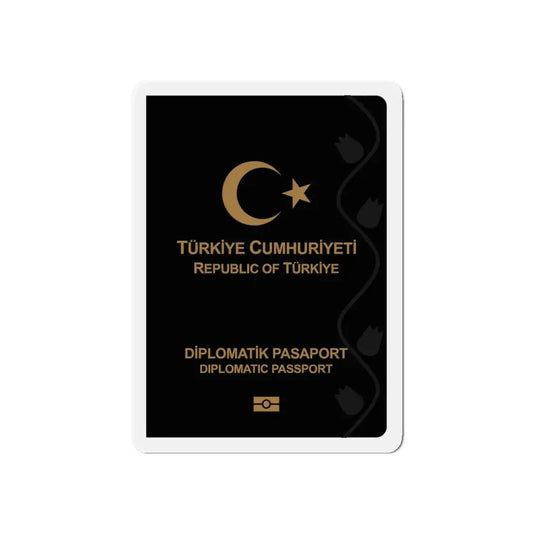 Turkish Passport (Diplomatic) - Refrigerator Magnet 6 Inch - The Sticker Space