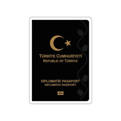 Turkish Passport (Diplomatic) STICKER Vinyl Die-Cut Decal 2 Inch - The Sticker Space