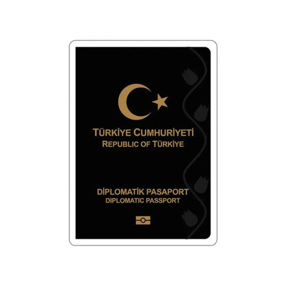 Turkish Passport (Diplomatic) STICKER Vinyl Die-Cut Decal 3 Inch - The Sticker Space