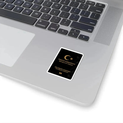 Turkish Passport (Diplomatic) - STICKER Vinyl Kiss-Cut Decal - The Sticker Space