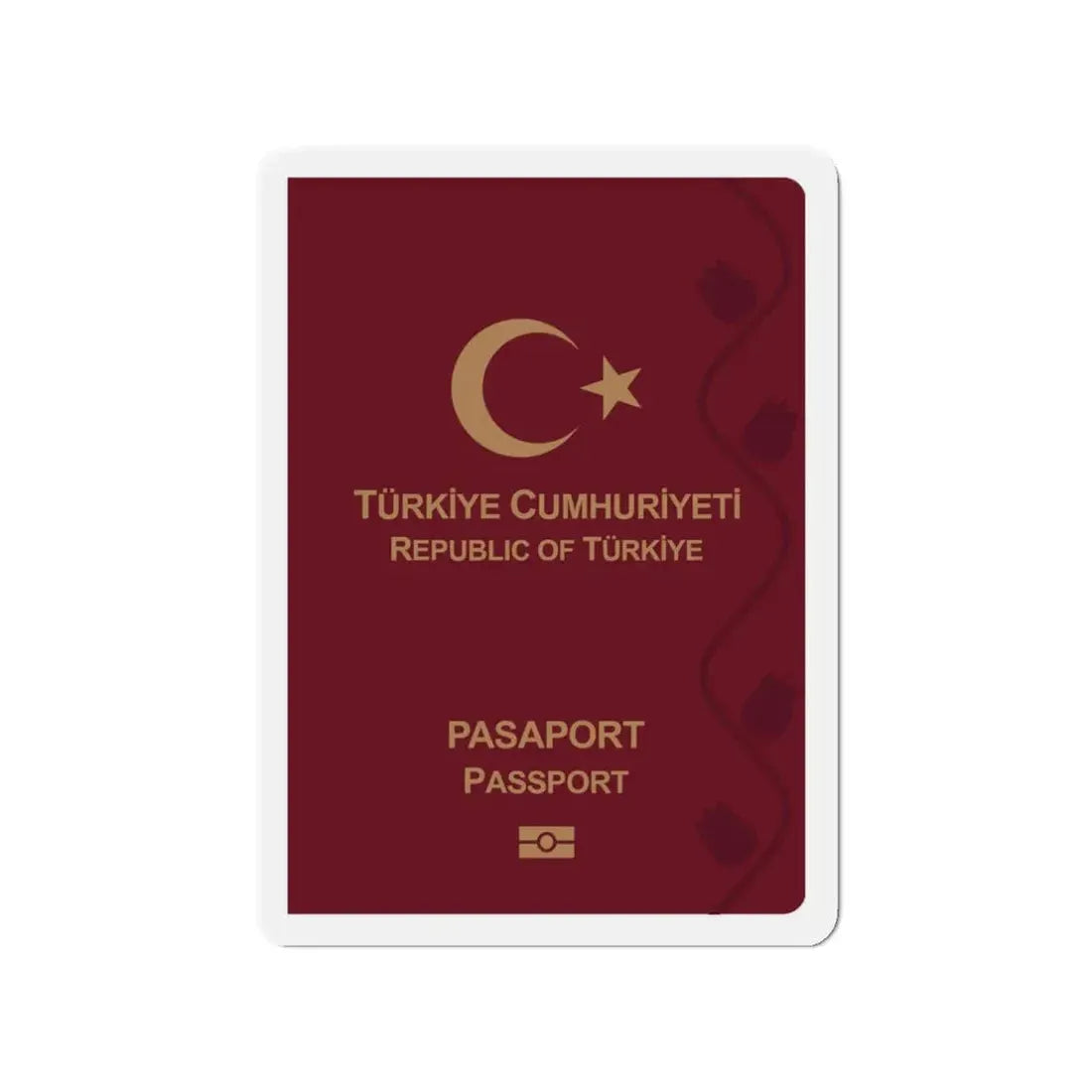 Turkish Passport - Refrigerator Magnet 3 Inch - The Sticker Space