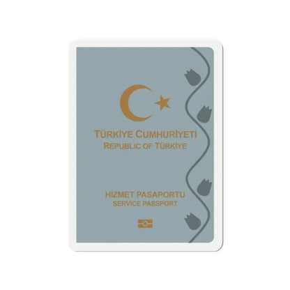 Turkish Passport (Service) - Refrigerator Magnet 3 Inch - The Sticker Space