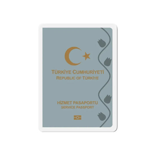 Turkish Passport (Service) - Refrigerator Magnet 6 Inch - The Sticker Space