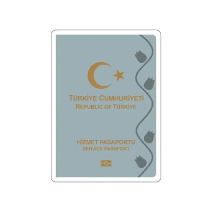 Turkish Passport (Service) STICKER Vinyl Die-Cut Decal 2 Inch - The Sticker Space