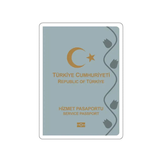 Turkish Passport (Service) STICKER Vinyl Die-Cut Decal 2 Inch - The Sticker Space