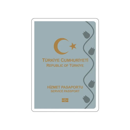 Turkish Passport (Service) STICKER Vinyl Die-Cut Decal 3 Inch - The Sticker Space