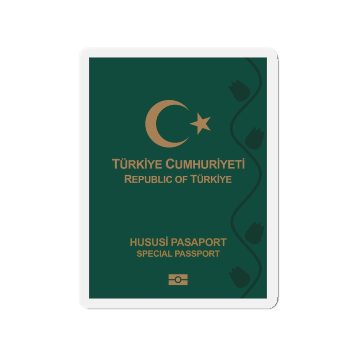 Turkish Passport (Special) - Die-Cut Magnet-2" x 2"-The Sticker Space