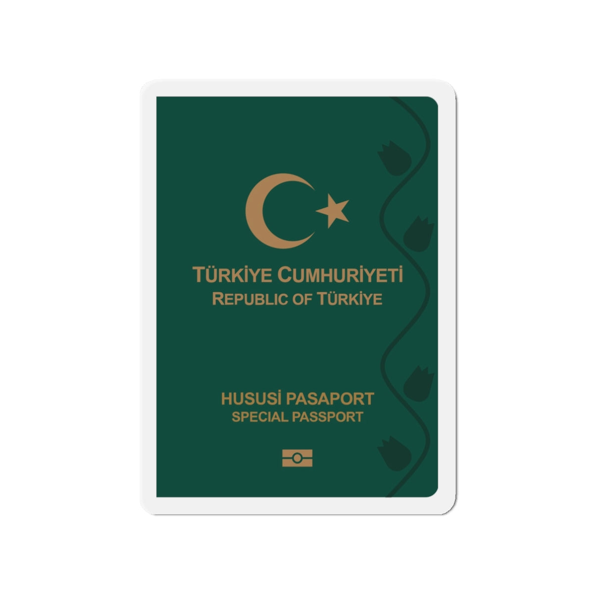 Turkish Passport (Special) - Die-Cut Magnet-3" x 3"-The Sticker Space