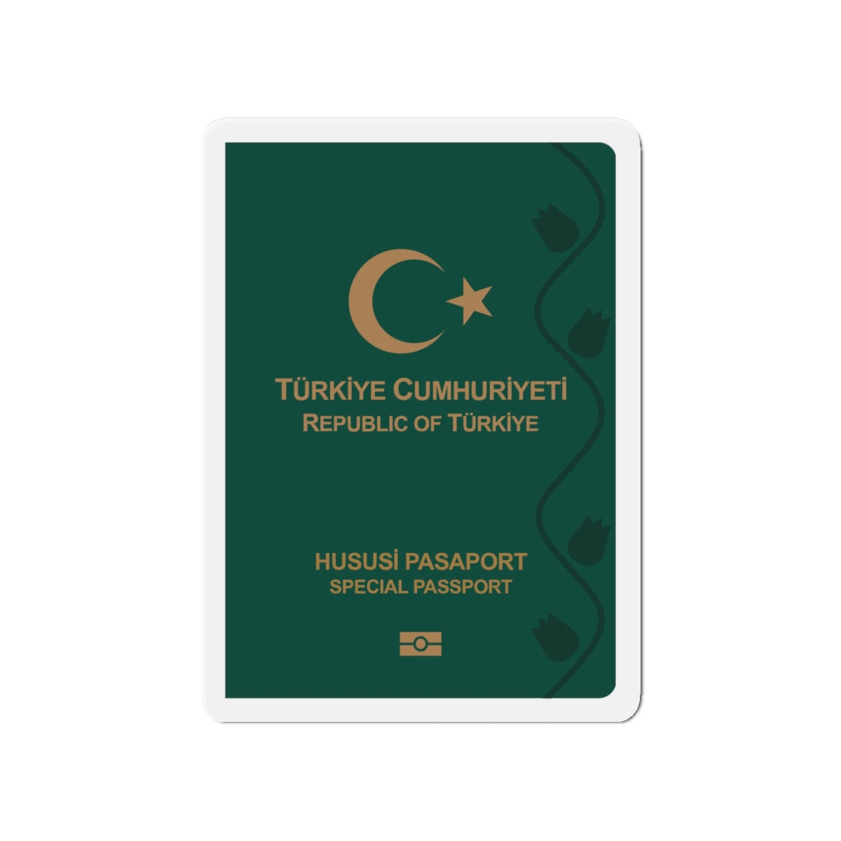 Turkish Passport (Special) - Die-Cut Magnet-4" x 4"-The Sticker Space