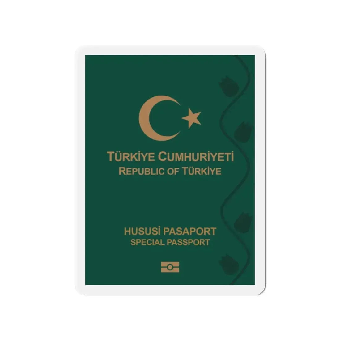Turkish Passport (Special) - Refrigerator Magnet 2 Inch - The Sticker Space