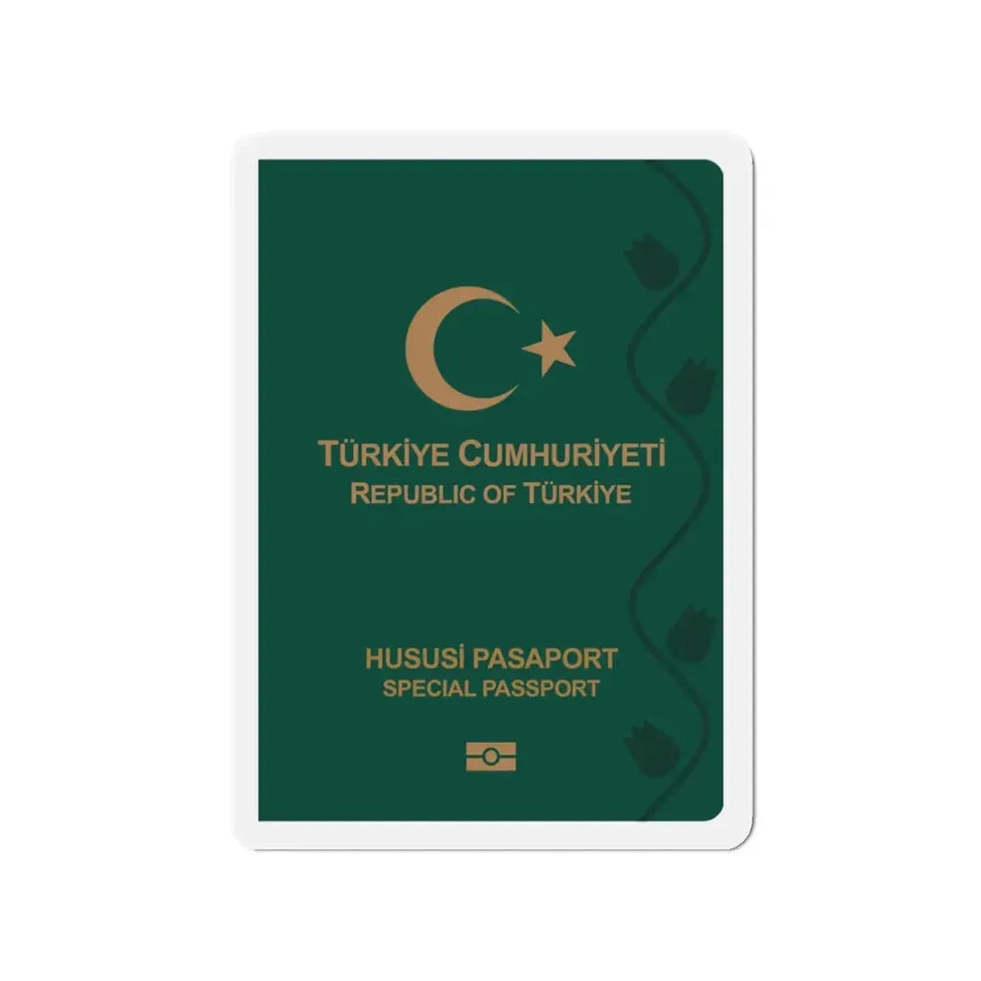 Turkish Passport (Special) - Refrigerator Magnet 3 Inch - The Sticker Space