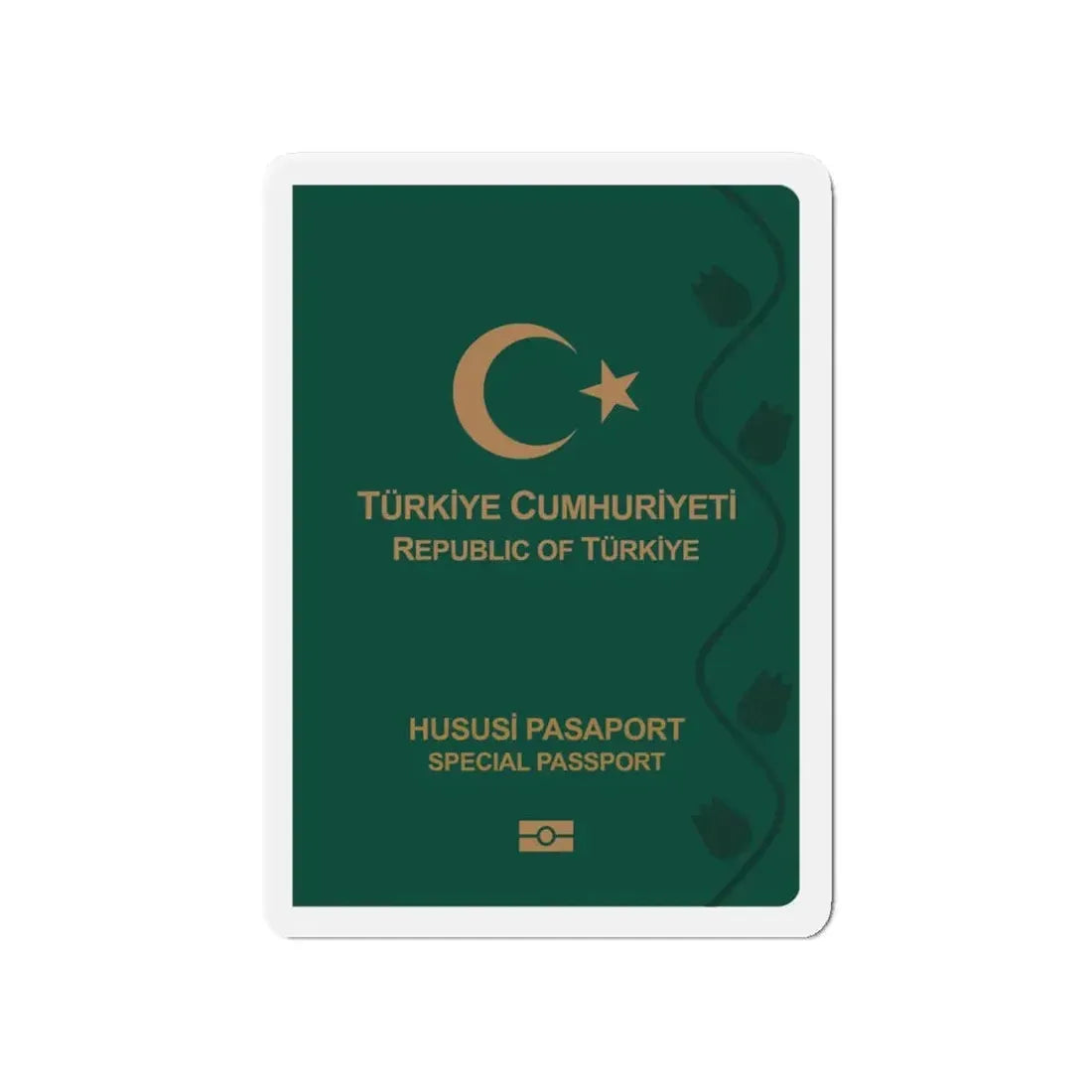 Turkish Passport (Special) - Refrigerator Magnet 4 Inch - The Sticker Space