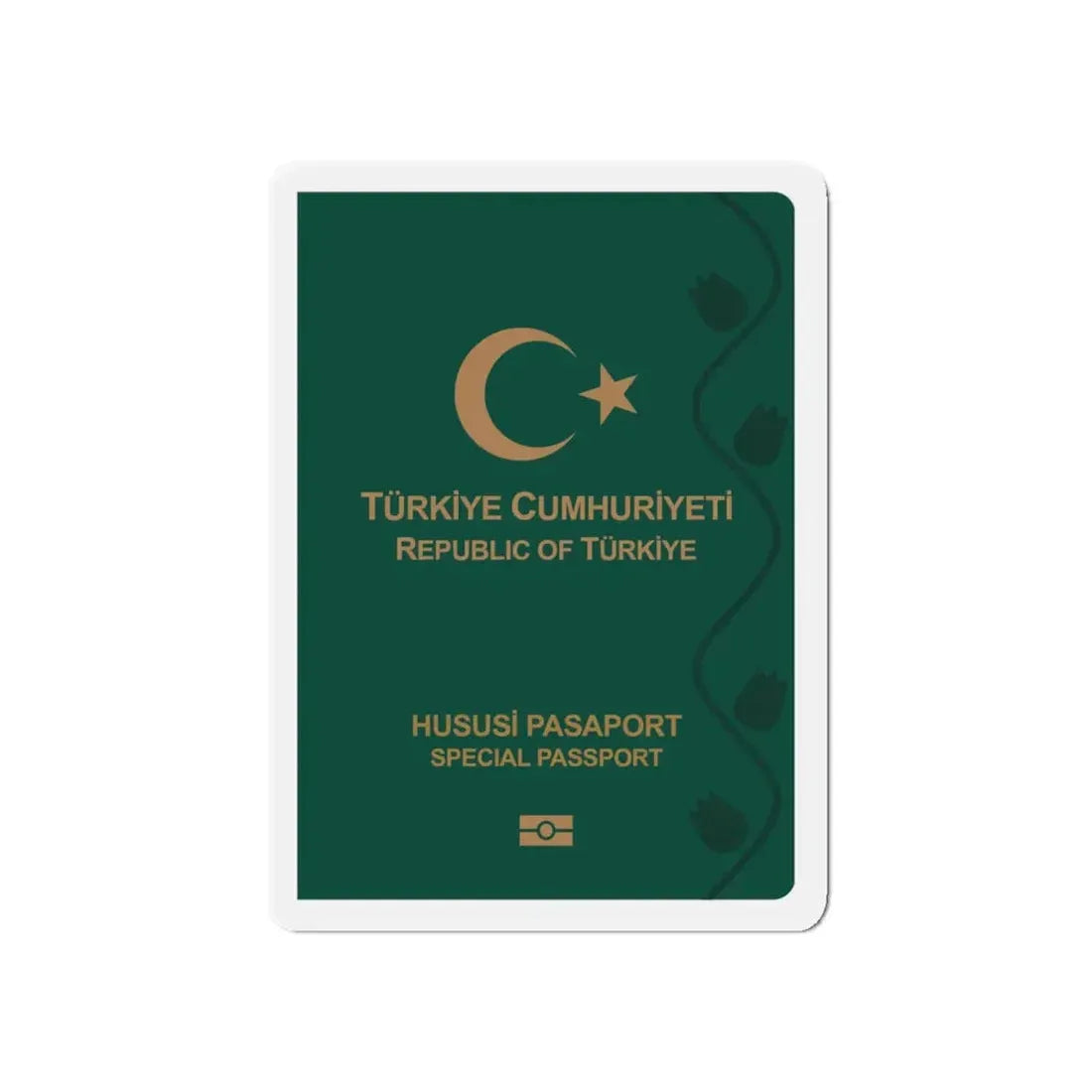 Turkish Passport (Special) - Refrigerator Magnet 5 Inch - The Sticker Space