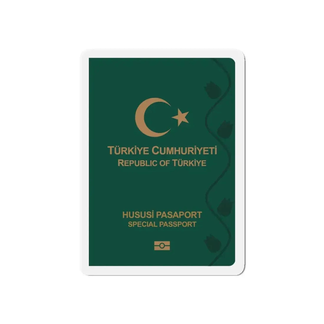 Turkish Passport (Special) - Refrigerator Magnet 6 Inch - The Sticker Space