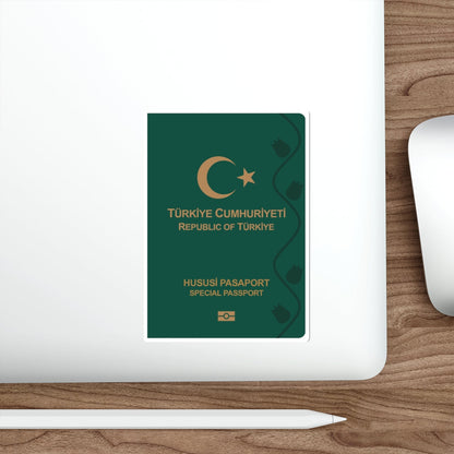 Turkish Passport (Special) STICKER Vinyl Die-Cut Decal-The Sticker Space