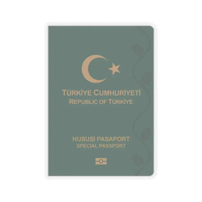 Turkish Passport (Special) - STICKER Vinyl Kiss-Cut Decal 2 Inch Transparent - The Sticker Space