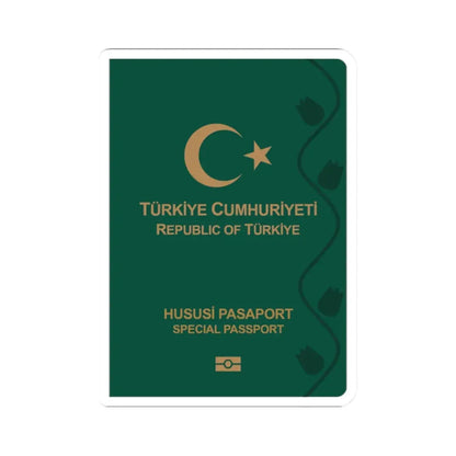 Turkish Passport (Special) - STICKER Vinyl Kiss-Cut Decal 2 Inch White - The Sticker Space
