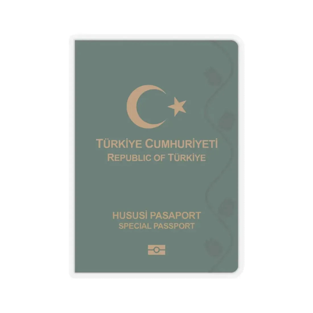 Turkish Passport (Special) - STICKER Vinyl Kiss-Cut Decal 3 Inch Transparent - The Sticker Space