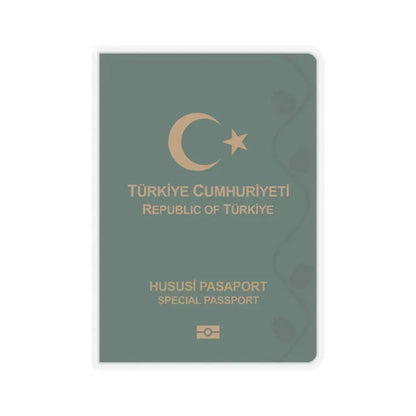 Turkish Passport (Special) - STICKER Vinyl Kiss-Cut Decal 4 Inch Transparent - The Sticker Space