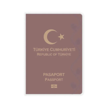 Turkish Passport - STICKER Vinyl Kiss-Cut Decal 2 Inch Transparent - The Sticker Space