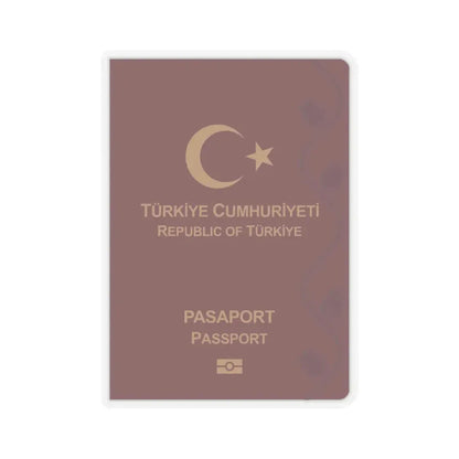Turkish Passport - STICKER Vinyl Kiss-Cut Decal 3 Inch Transparent - The Sticker Space