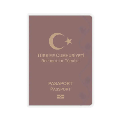 Turkish Passport - STICKER Vinyl Kiss-Cut Decal 6 Inch Transparent - The Sticker Space