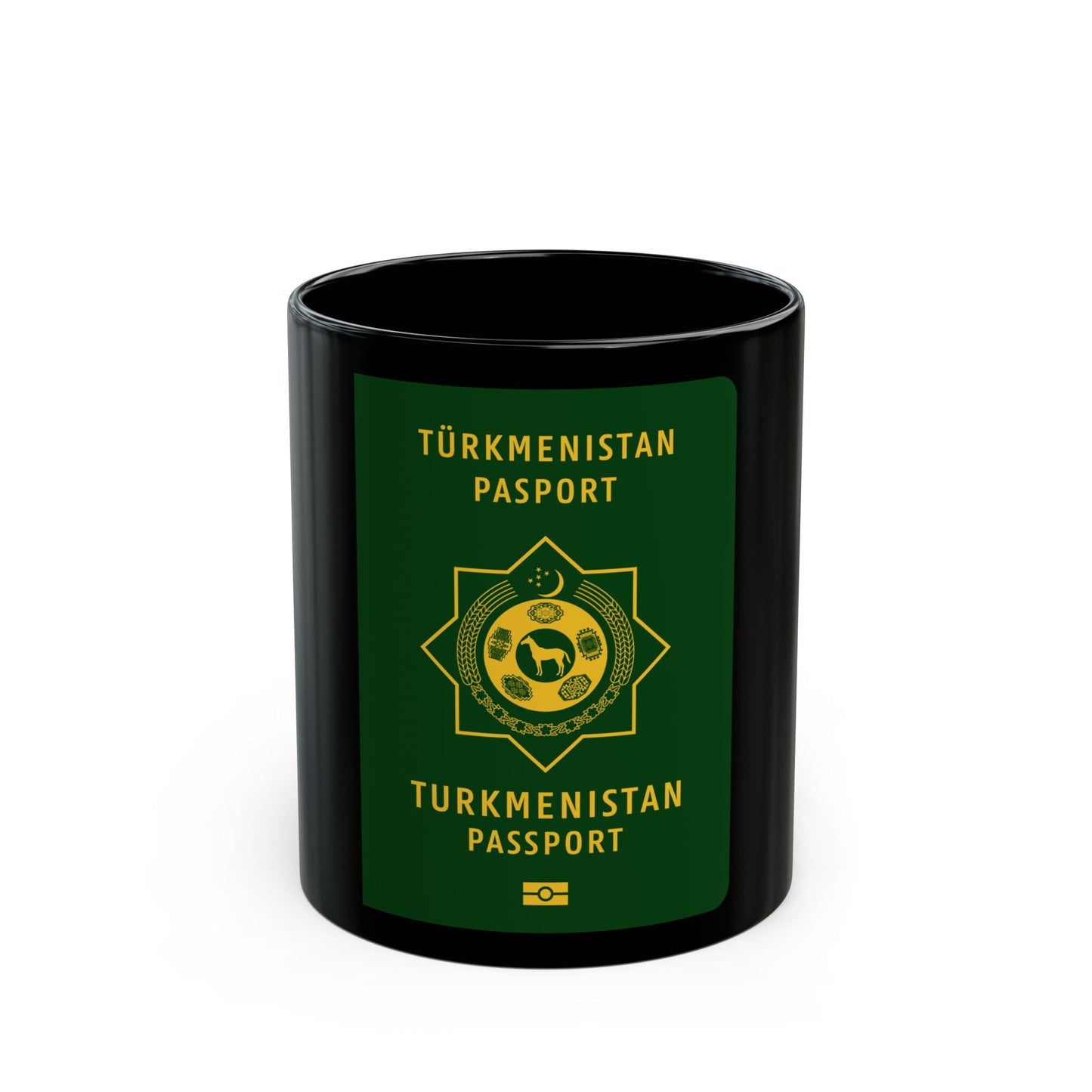 Turkmen Passport - Black Coffee Mug