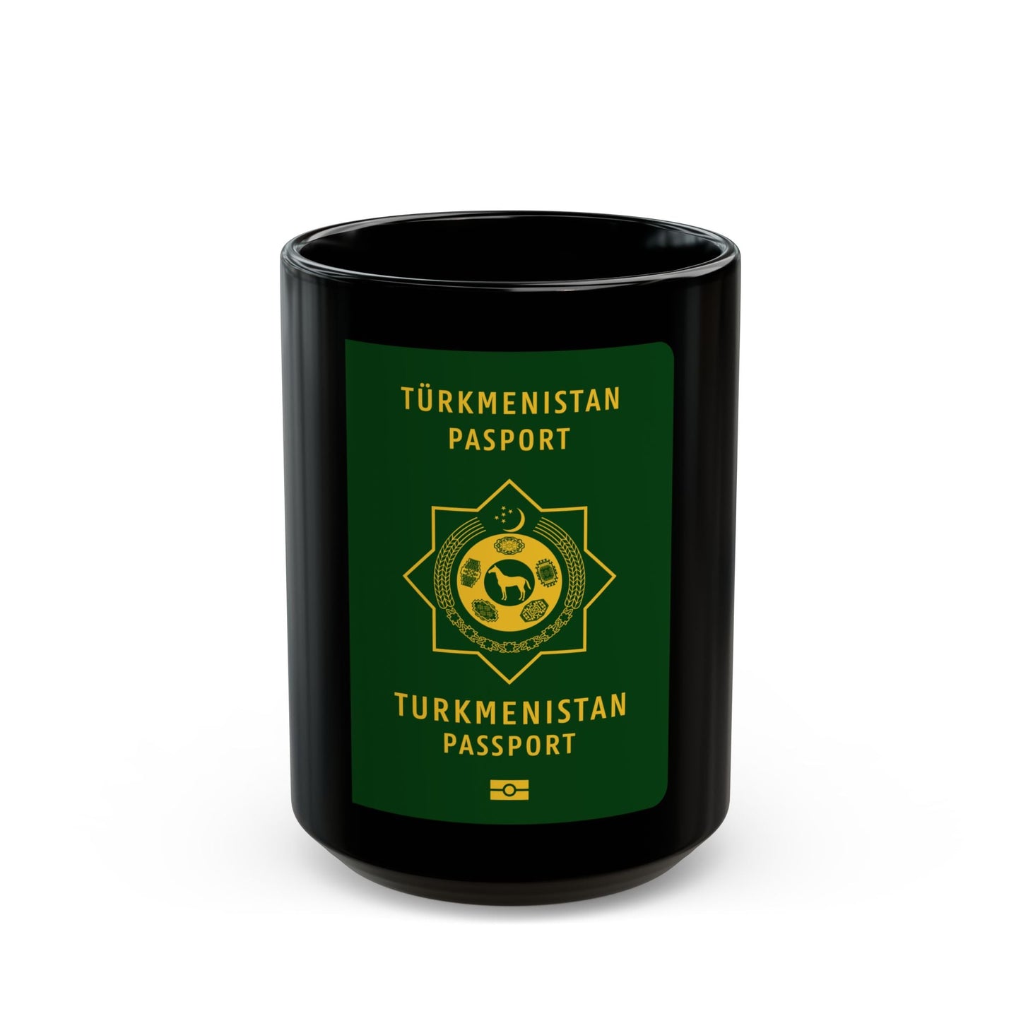 Turkmen Passport - Black Coffee Mug